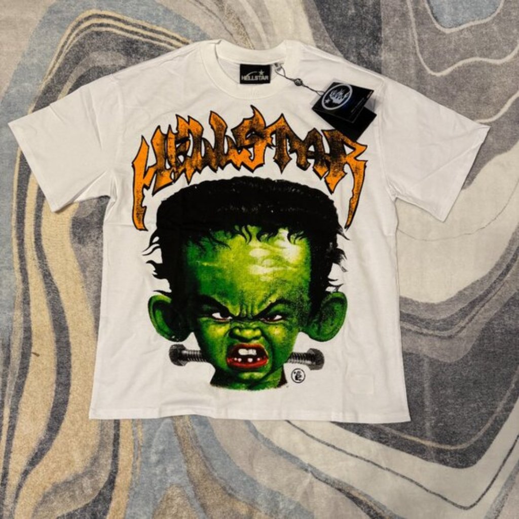 Hellstar Frankenkid White T-Shirt Menâs Size Medium Or Large